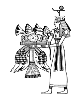 A coloring page of the old egypt